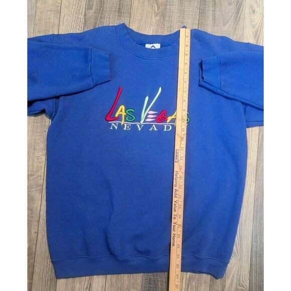 Vintage Las Vegas Nevada Sweatshirt Medium Crewneck‎ Gambling Tourist USA 90s - Picture 8 of 12